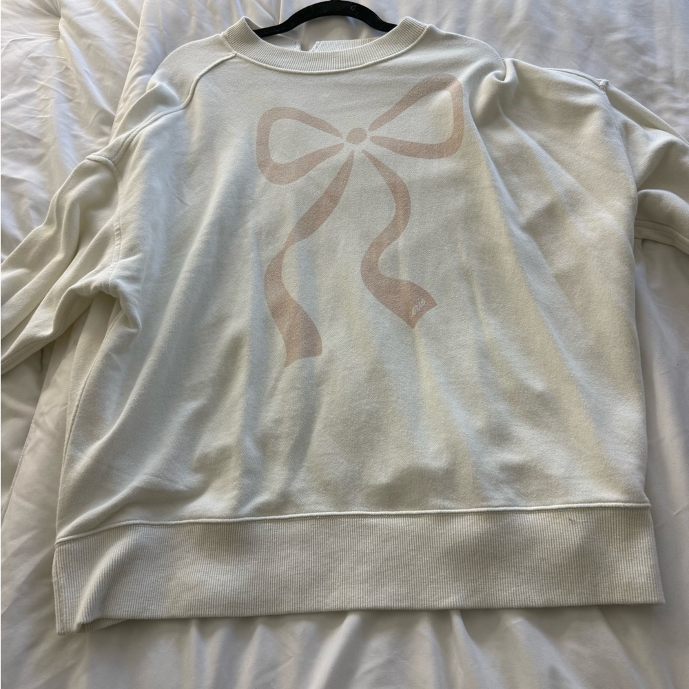 Aerie Cream Ribbed Sweatshirt